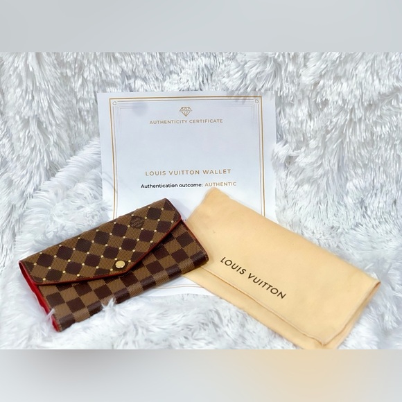 Louis Vuitton Studded Sarah Ebene Damier Wallet Authentic Limited Edition w COA - Picture 1 of 11